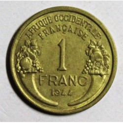 AFRIQUE OCCIDENTALE FRANCAISE - KM 2 - 1 FRANC 1944 - MARIANNE