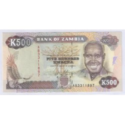 ZAMBIA - PICK 35 - 500  KWACHA - 1991 - UNC