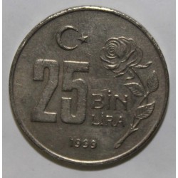 TURKEÏ - KM 1041 - 25 BIN LIRA 1999 - Mustafa Kemal Atatürk