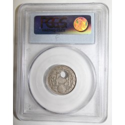 FRANKREICH - KM 889.1 - 10 CENTIMES •1939• - TYP LINDAUER - MÜNZFEHLER - AUßERMITTIGES LOCH - PCGS AU 58