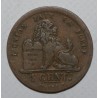 BELGIEN - KM 1.1 - 1 CENTIME 1833 - ÜBERDATUM DARAUF 1832