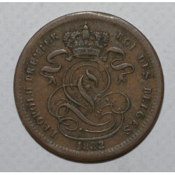 BELGIEN - KM 1.1 - 1 CENTIME 1833 - ÜBERDATUM DARAUF 1832