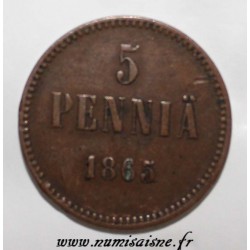 FINNLAND - KM 4.1 - 5 PENNIA 1865 - ALEXANDER II