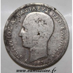 GRÈCE - KM 38 - 1 DRACHME 1883 - GEORGE I