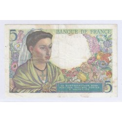 FAY 05/01 - 5 FRANCS BERGER - 02/06/1943 - TRES TRES BEAU + - PICK 98