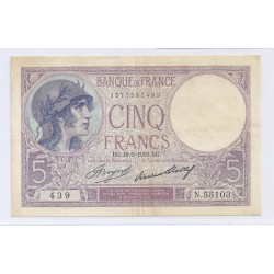 FAY 03/17 - 5 FRANCS VIOLET...