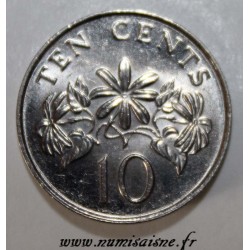 SINGAPOUR - KM 51 - 10 CENTS 1990