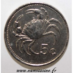 MALTE - KM 77 - 5 CENTS 1986