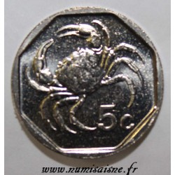 MALTA - KM 95 - 5 CENTS 2001