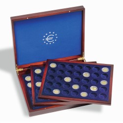 VOLTERRA TRIO DE LUXE PRESENTATION CASE - 3 TRAYS - ROUND OR SQUARE COMPARTMENTS FROM 32 to 66 mm