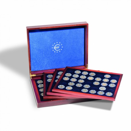 VOLTERRA QUATTRO DE LUXE PRESENTATION CASE - 4 TRAYS - FOR 2 EURO OR EURO COIN SETS IN CAPSULES - REF 347179-348031