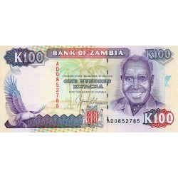 SAMBIA - PICK 34a - 100  KWACHA - ND (1991)