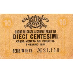 ITALIEN (MILITARY) - PICK M 2 - 10 CENTESIMI - 02/01/1918