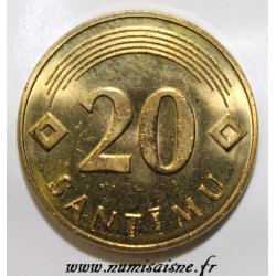 LATVIA - KM 22.2 - 20 SANTIMU 1992 - RARE - MAGNETIC ALLOY