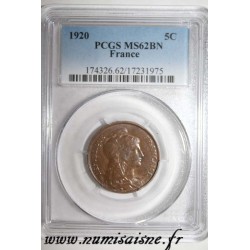 FRANKREICH - KM 841 - 2 CENTIMES 1920- TYP DUPUIS - PCGS MS 62