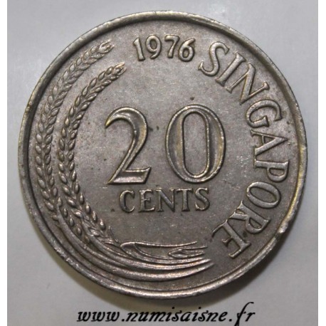 SINGAPOUR - KM 4 - 20 CENTS 1976