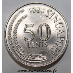 SINGAPUR - KM 5 - 50 CENTS 1980