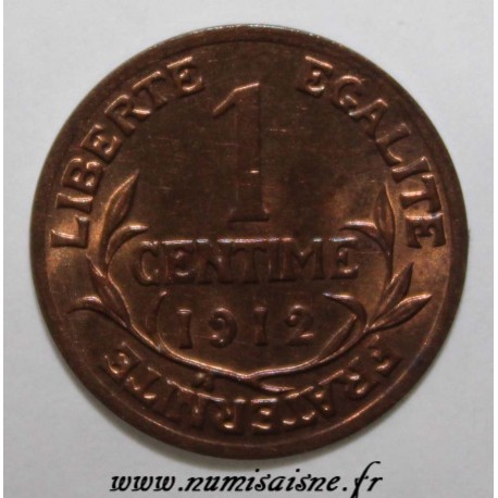 GADOURY 90 - 1 CENTIME 1912 - TYPE DUPUIS - KM 840