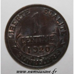 FRANCE - KM 840 - 1 CENTIME 1920 - TYPE DUPUIS