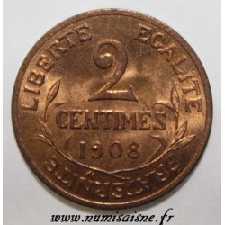 FRANCE - KM 841 - 2 CENTIMES 1908 - TYPE DUPUIS