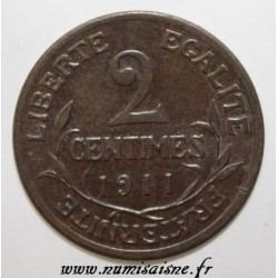 FRANKREICH - KM 841 - 2 CENTIMES 1911 - TYP DUPUIS