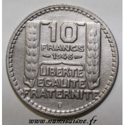 FRANKREICH - KM 908.2 - 10 FRANCS 1946 B - Beaumont le Roger - TYP TURIN - Kurze Äste