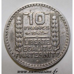 FRANKREICH - KM 909.1 - 10 FRANCS 1947 B - Beaumont le Roger - TYP TURIN - KLEIN KOPF