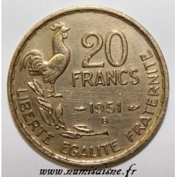 FRANCE - KM 917 - 20 FRANCS 1951 B - TYPE G.GUIRAUD