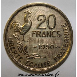 FRANCE - KM 917.1 - 20 FRANCS 1950 - TYPE G.GUIRAUD - 4 FEATHERS