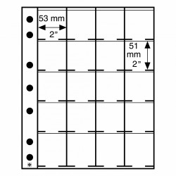 Classeur monnaies pour feuilles étuis cartonnés 20 cases