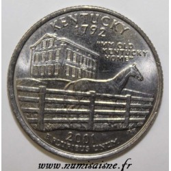 ETATS UNIS - KM 322 - 1/4 DOLLAR 2001 D - KENTUCKY