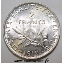 FRANCE - KM 845 - 2 FRANCS 1919 - TYPE SOWER