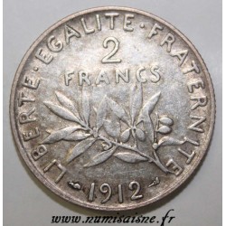 FRANKREICH - KM 845 - 2 FRANCS 1912 - TYP SÄMANN