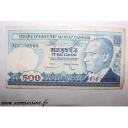 Türkei - PICK 195 - 500 LIRA - NON DATE (1970)