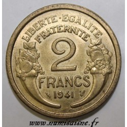 FRANCE - KM 886 - 2 FRANCS 1941 - TYPE MORLON - 4 OPEN