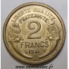 FRANCE - KM 886 - 2 FRANCS 1941 - TYPE MORLON - 4 OPEN