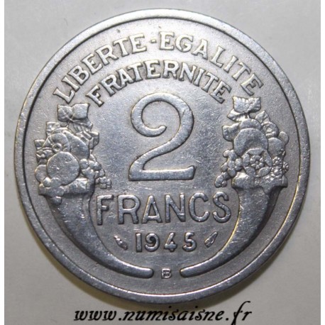 FRANCE - KM 904 - 2 FRANCS 1945 B - Beaumont le Roger - TYPE MORLON