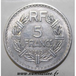 FRANCE - KM 888 - 5 FRANCS 1945 B - Beaumont le Roger - TYPE LAVRILLIER