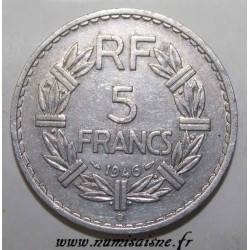 FRANCE - KM 888 - 5 FRANCS 1946 B - Beaumont le Roger - TYPE LAVRILLIER