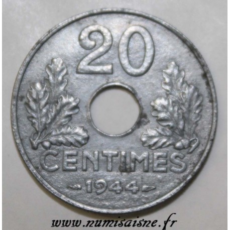 FRANKREICH - KM 900 - 20 CENTIMES 1941 - TYP 20 - Dünne Rand