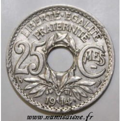 GADOURY 379 - 25 CENTIMES 1914 - TYPE LINDAUER - KM 867