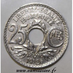 GADOURY 380 - 25 CENTIMES 1926 - TYPE LINDAUER - KM 867