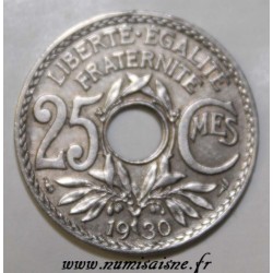 GADOURY 380 - 25 CENTIMES 1930 - TYPE LINDAUER - KM 867