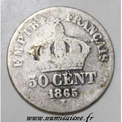 GADOURY 417 - 50 CENT 1865 K - Bordeaux - TYPE NAPOLEON III - KM 814