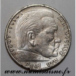 ALLEMAGNE - KM 86 - 5 MARK 1935 A - Berlin - Paul von Hindenburg