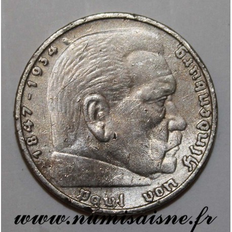 DEUTSCHLAND - KM 86 - 5 MARK 1935 A - Berlin - Paul von Hindenburg