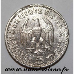 ALLEMAGNE - KM 86 - 5 MARK 1935 A - Berlin - Paul von Hindenburg