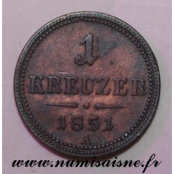 AUSTRIA - HABSBURG - KM 2185 - 1 KREUZER 1851 A