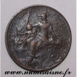 GADOURY 165 - 5 CENTIMES 1917 - TYPE DUPUIS - KM 842