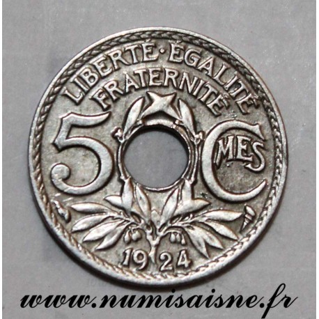 GADOURY 170 - 5 CENTIMES 1924 - TYPE LINDAUER - Petit Module - KM 875